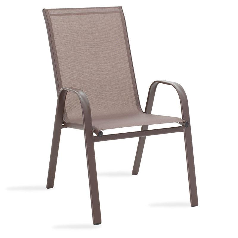 Set de gradina 3 piese Watson-Calan metal-tex Marone, 60x75x90 cm
