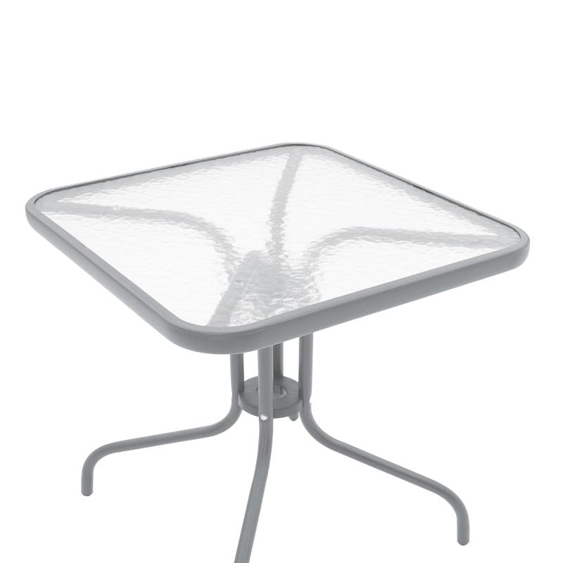 Set de gradina 3 piese Watson-Calan metal-tex Marone, 60x75x90 cm
