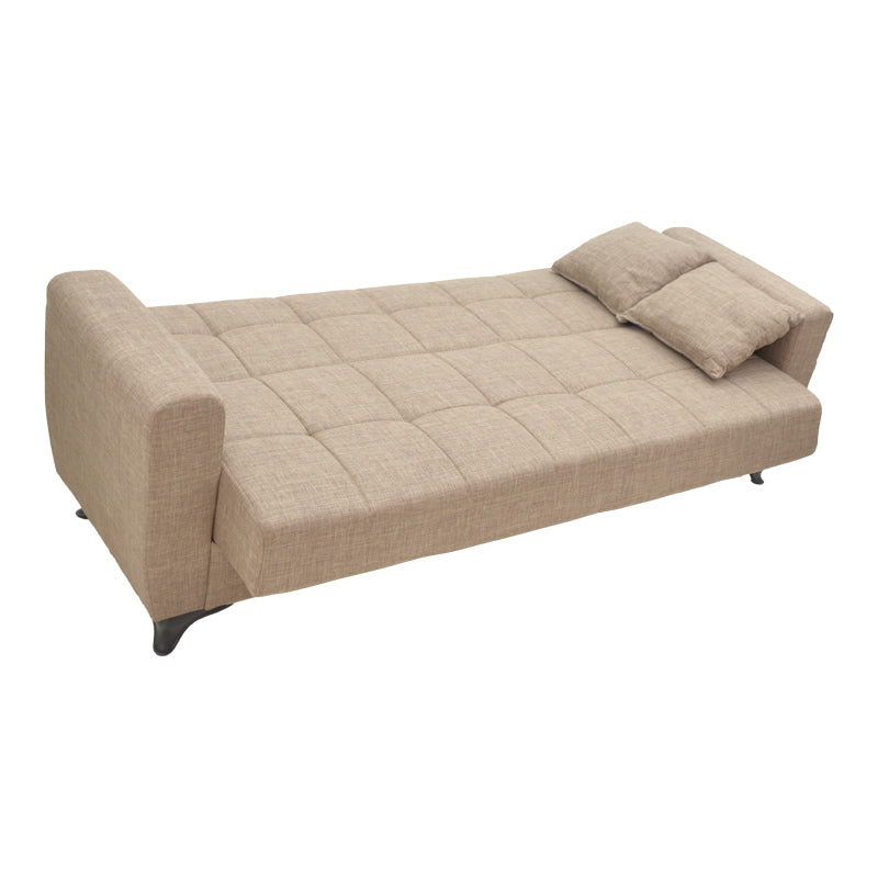 Set de living 2 piese Modesto din tesatura, maro deschis, 85x215 cm