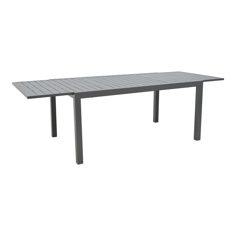 Set de Masa Azelie-Lafla 7 piese, din tesatura antracit-aluminiu, antracit, 77x55x94 cm