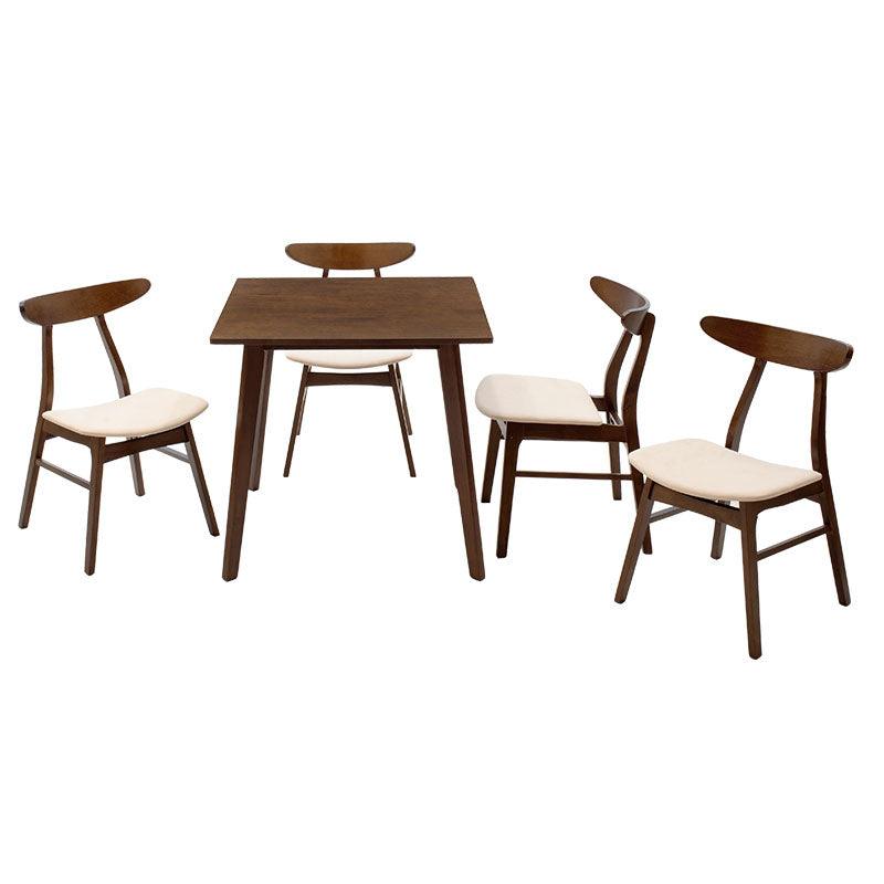 Set de Masa Benson - Orlean 5 piese 80x80x75cm - Set de Masa Benson - Orlean 5 piese 80x80x75cm - 200-000176