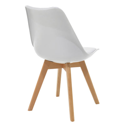 Set de Masa de dining Gaston-Balou I 5 piese -mdf marmura, Alb, D120x75 cm, detaliu produs