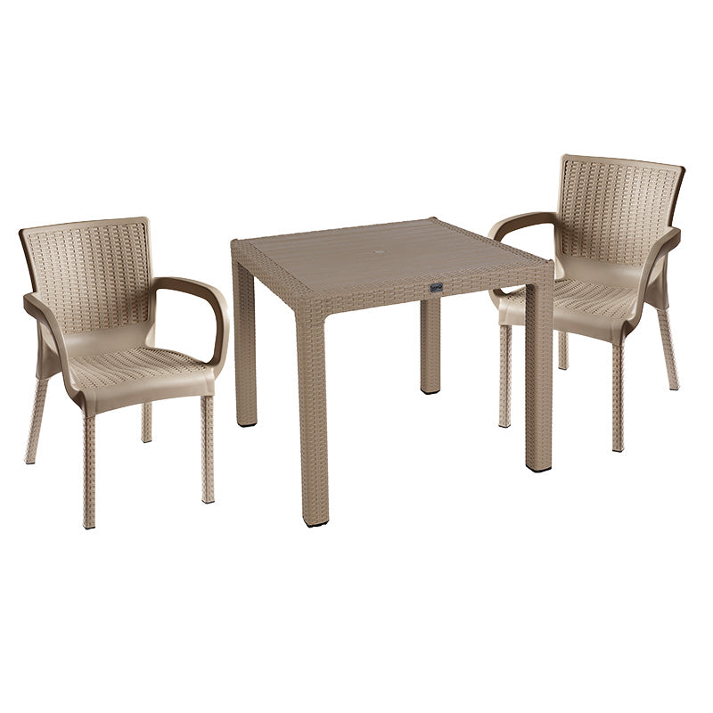 Set de Masa Explore-Festive 3 piese, Crem, 90x90x74 cm