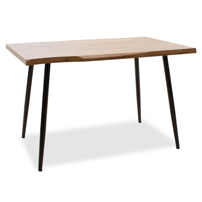 Set de masă și scaune Neve-Parker, Lemn/Metal, Negru, 120x80x75 cm