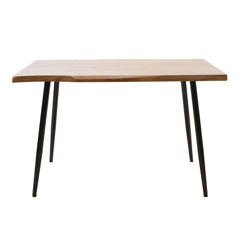 Set de masă și scaune Neve-Parker, Lemn/Metal, Negru, 120x80x75 cm