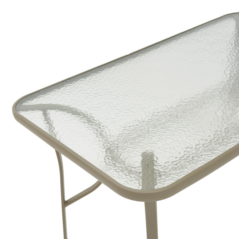 Set de masă Sussie cu funcție multifuncțională, Metal și sticlă, Multicolor, 140x80x70 cm