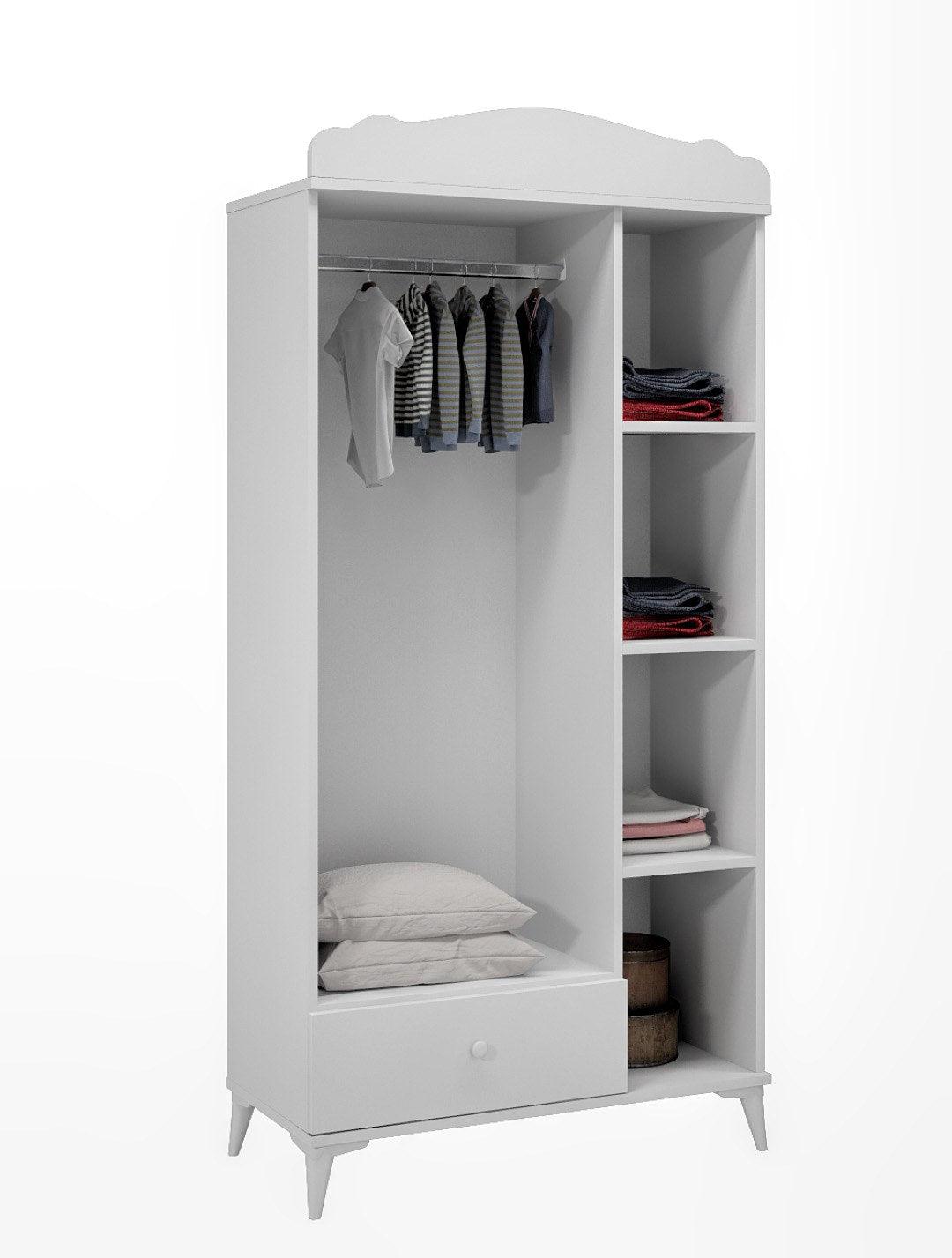 Set de mobilier pentru camera bebelusului Sansa, Alb, 95x67x175 cm
