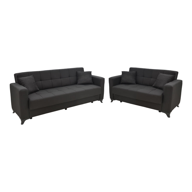 Set de sufragerie 2 piese Modesto, neagra, 85x215 cm