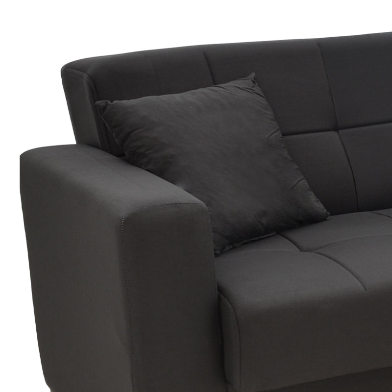 Set de sufragerie 2 piese Modesto, neagra, 85x215 cm