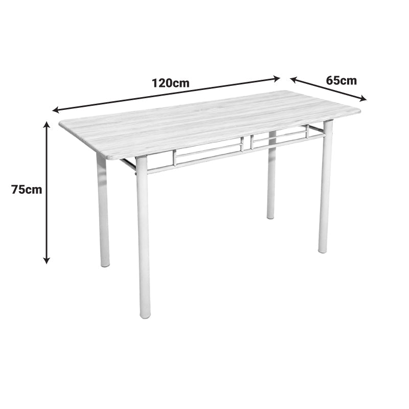 Set de sufragerie cu masă și 4 scaune Roza, și metal, Stejar, 120x65x75 cm