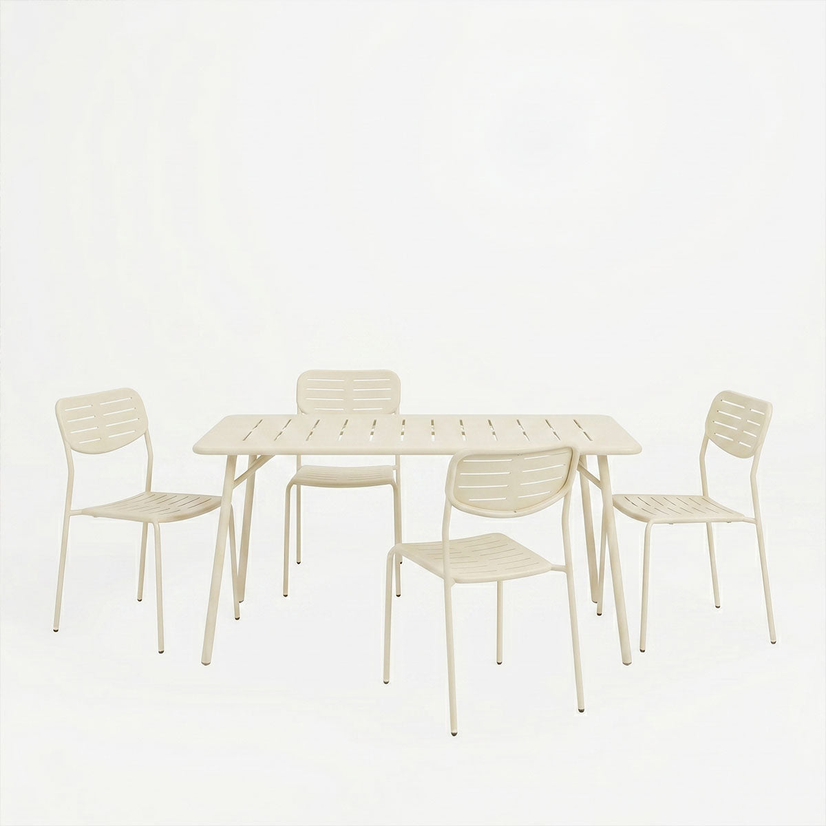 Set de sufragerie exterior Moraja Deraby I, 5 piese, Crem, 140x80x72 cm