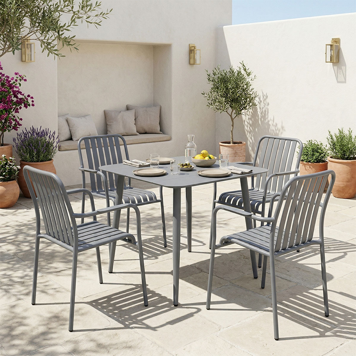 Set de sufragerie exterior Heven Vista, 5 piese, 80x80x72 cm - Set dining exterior Heven Vista, 5 piese, 80x80x72 cm - 200-001614