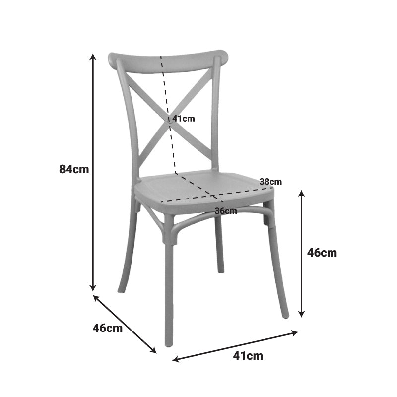 Set grădină masă și scaune Crossie, Antracit, Ø60x75 cm