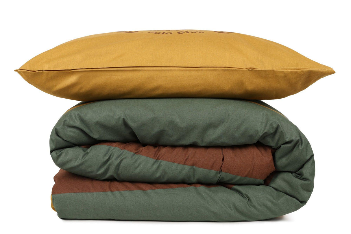 Set Lenjerie de pat double, 100% Bumbac Ranforce, Galben, 220x200 cm