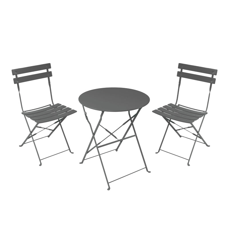 Set masa bistro pliabila, 3 piese, Metal, 60x71 cm - Set masa bistro pliabila, 3 piese, Metal, 60x71 cm - 400-000017