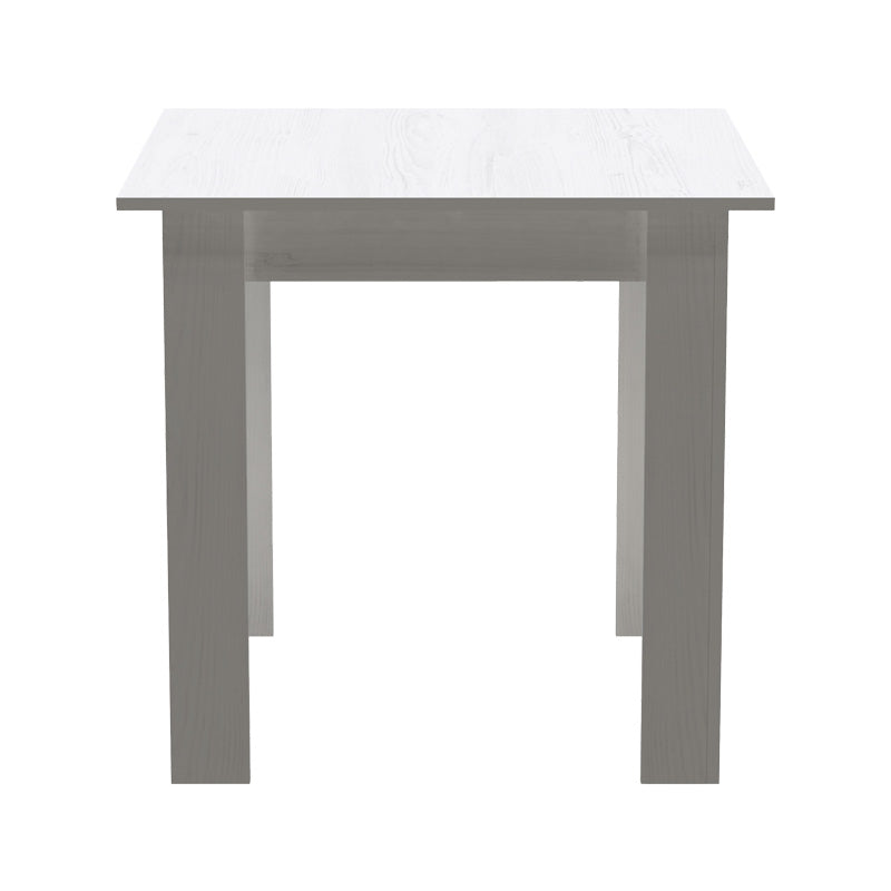 Set de sufragerie Manka-Gaston, Lemn, Alb 3 piese, 80x80x77 cm