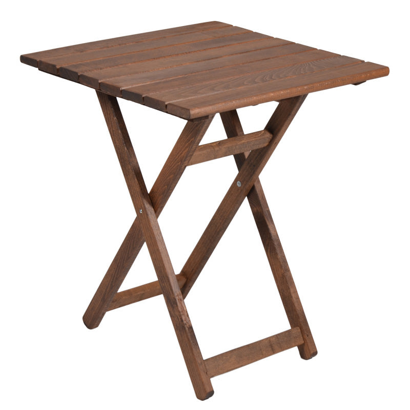 Set masa de sufragerie 3 piese Retto lemn masiv de fag nuc-bej-Crem stofa, 60x60x71 cm