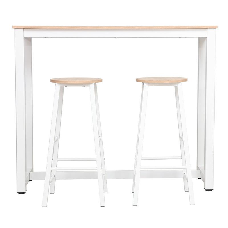 Set de sufragerie, bar Marle, Alb - Negru, 120x40x100 cm - Alb