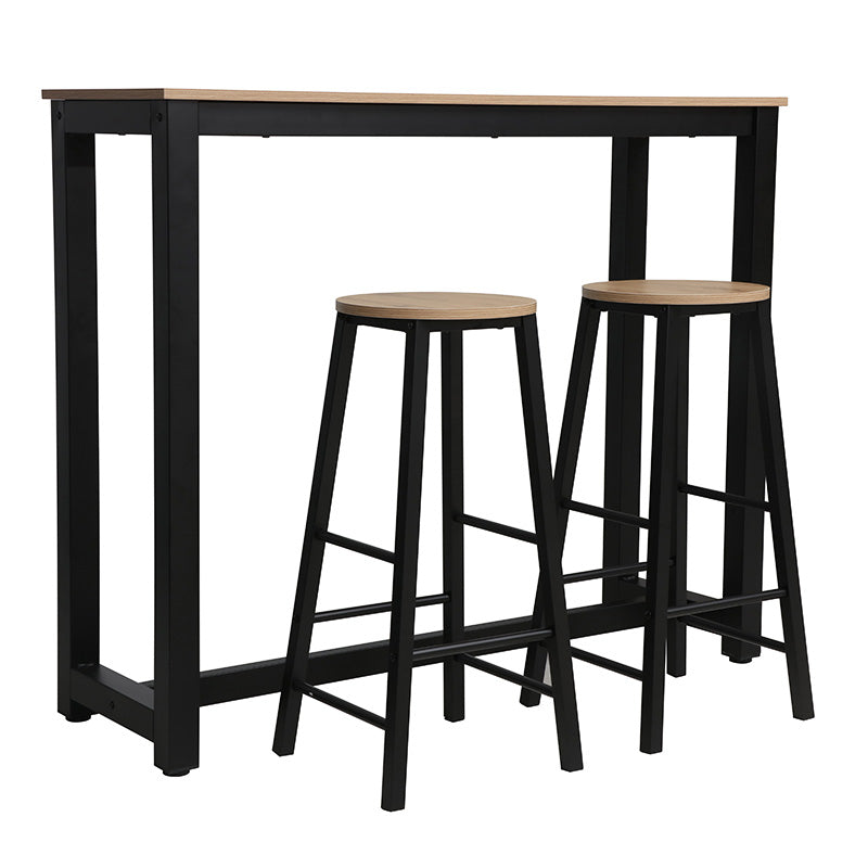Set de sufragerie, bar Marle, Alb - Negru, 120x40x100 cm - Set masa dining, bar Marle, Alb - Negru, 120x40x100 cm - 225-000015