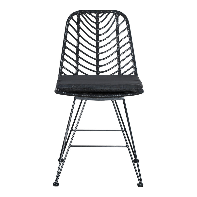 Set de sufragerie cu 4 Scaune Kliton-Naoki, Aluminiu și metal, Închis Antracit Negru, 80x80x74 cm