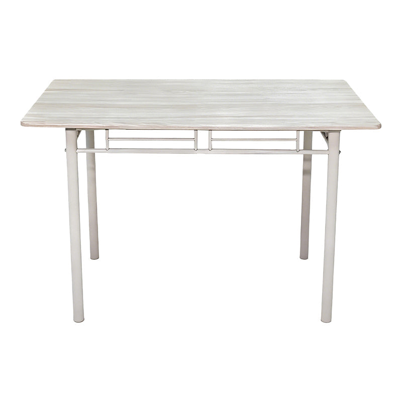 Set de sufragerie cu 5 piese, sonoma albe, 110x60x75 cm