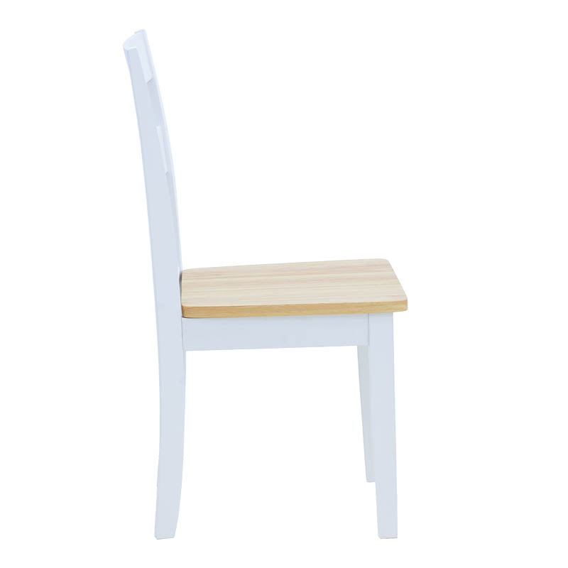 Set masa extensibila cu 5 piese Mabor-York, Lemn, Alb, 120-150x80x73 cm