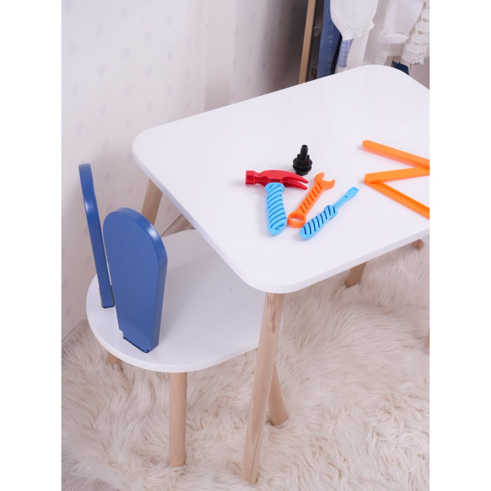 Set masa si scaun pentru copii Furniture Bunny One, 50x45x60 cm - Set masa si scaun pentru copii Furniture Bunny One, 30x25 cm - 517BMB1104