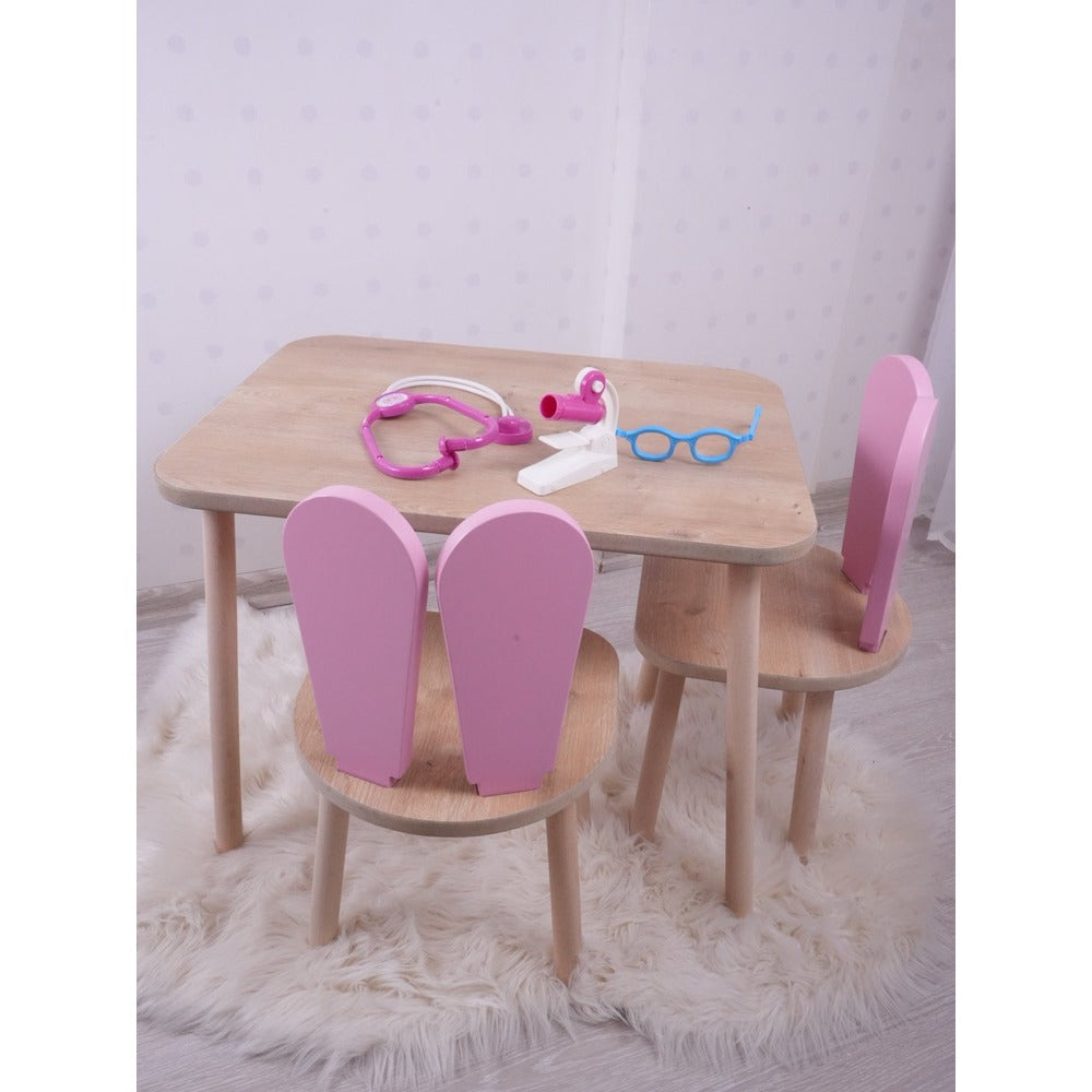 Set masa si scaun pentru copii Furniture Bunny One, 50x45x60 cm - Set masa si scaun pentru copii Furniture Bunny One, 30x25 cm - 517BMB1123