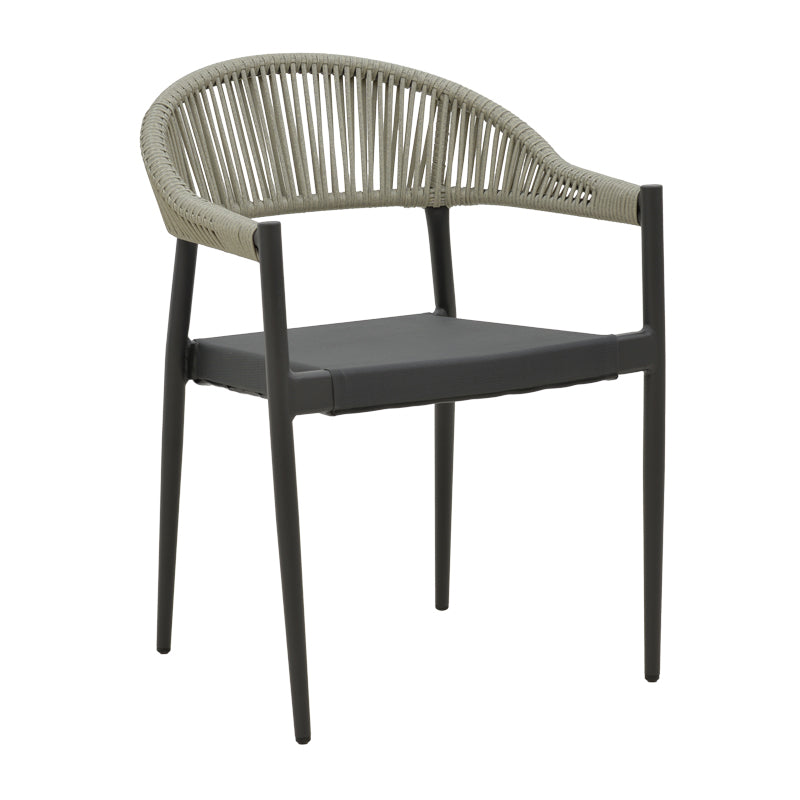 Set masa si scaune 3 buc de gradina Elation, Antracit, 80x80x74 cm