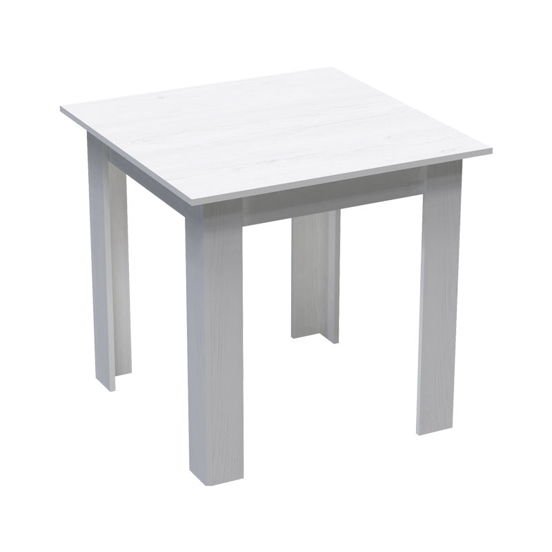 Set masa si scaune 3 piese Manka-Julita, Alb, 80x80x77 cm