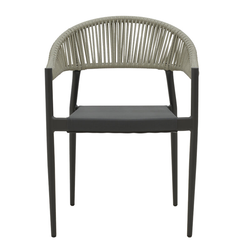 Set masa si scaune 5 buc de gradina Elation, Antracit, 80x80x74 cm