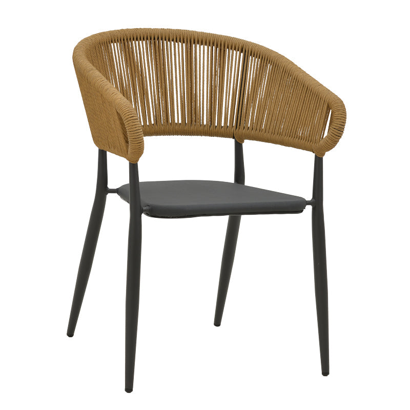 Set masa si scaune 5 buc de gradina Kliton-Raven, Antracit, 80x80x74 cm
