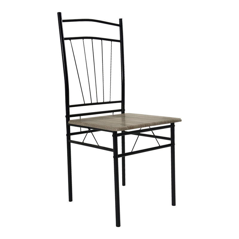 Set masa si scaune 5 piese Reforia, Gri, 110x60x74 cm