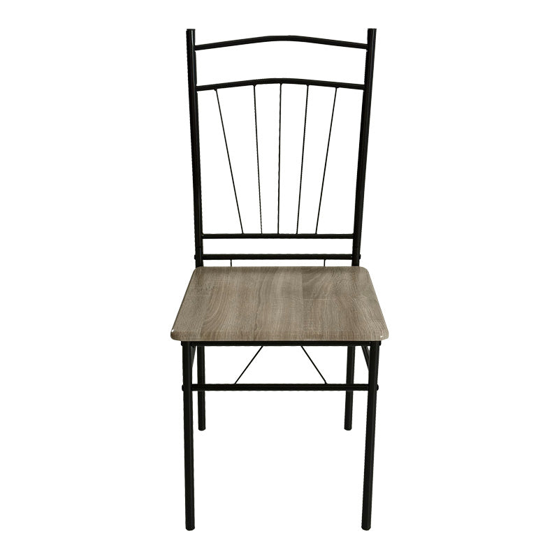 Set masa si scaune 5 piese Reforia, Gri, 110x60x74 cm