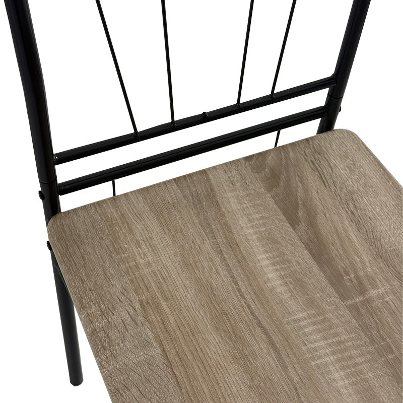 Set masa si scaune 5 piese Reforia, Gri, 110x60x74 cm