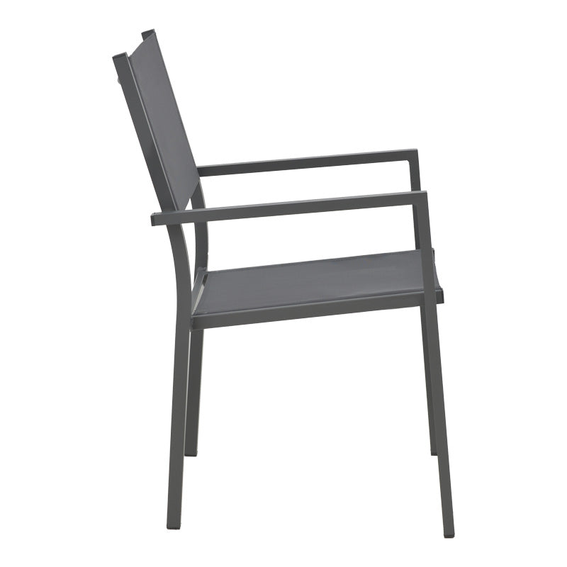 Set masa si scaune Appa-Moly, 5 piese, Antracit, 120x120x74 cm