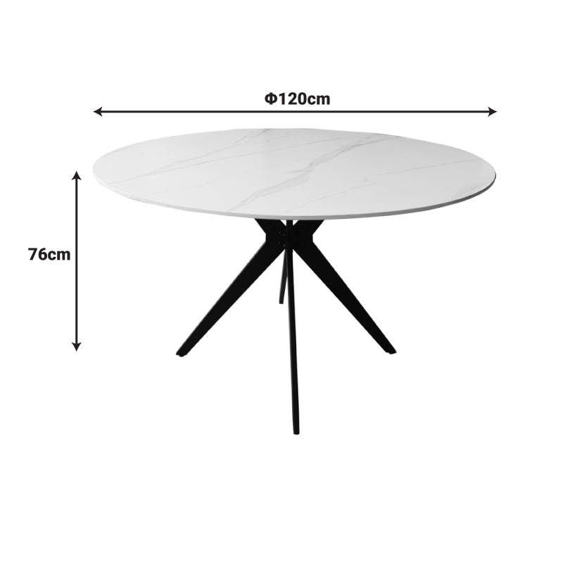 Set masa si scaune Bella Black, Metal, Negru, D120x76 cm