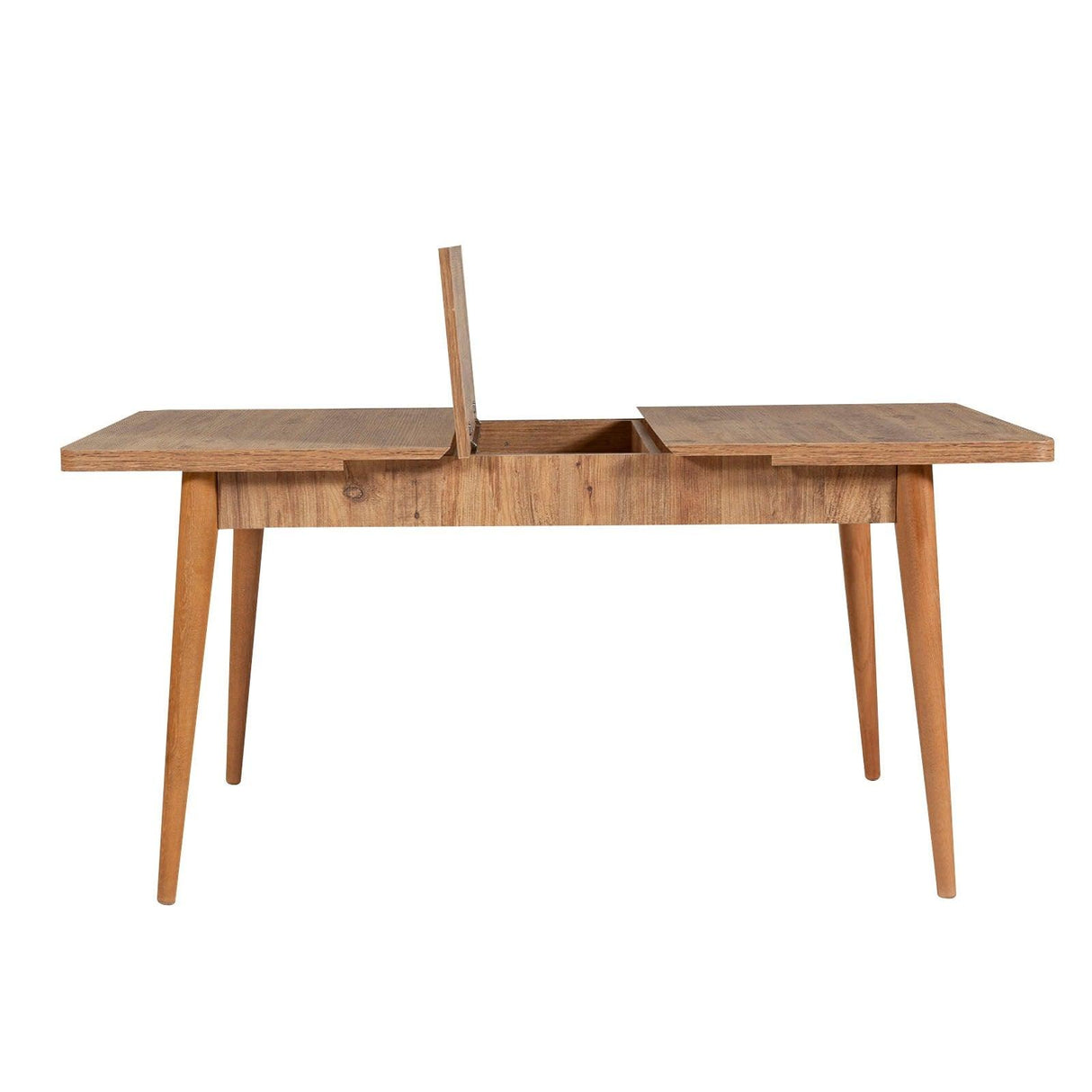 Set masă și scaune extensibile (4 bucăți) Vina, Stejar, 129x80x75 cm