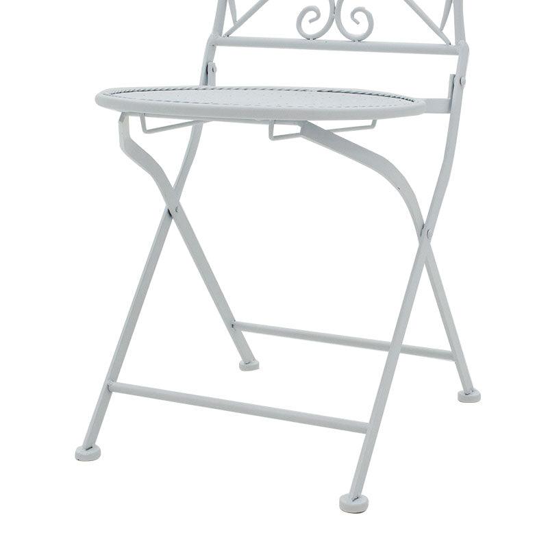 Set Masa si Scaune Gradina Walen 3 Piese Negru, Alb, 60x60x93 cm - Alb