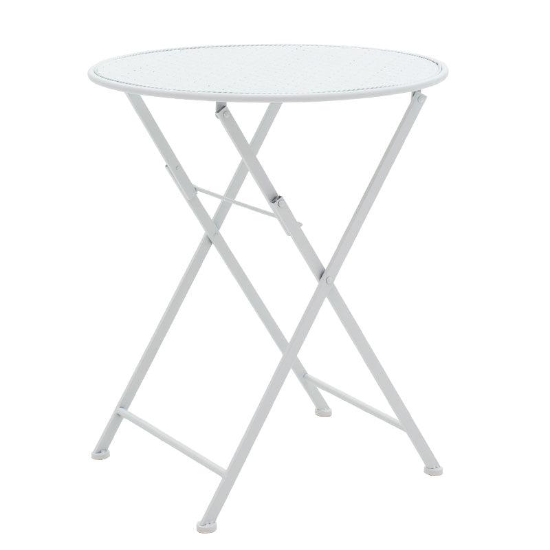 Set Masa si Scaune Gradina Walen 3 Piese Negru, Alb, 60x60x93 cm - Alb