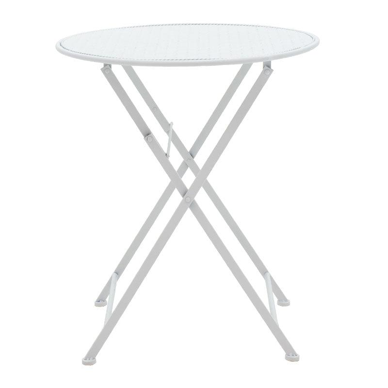 Set Masa si Scaune Gradina Walen 3 Piese Negru, Alb, 60x60x93 cm - Alb
