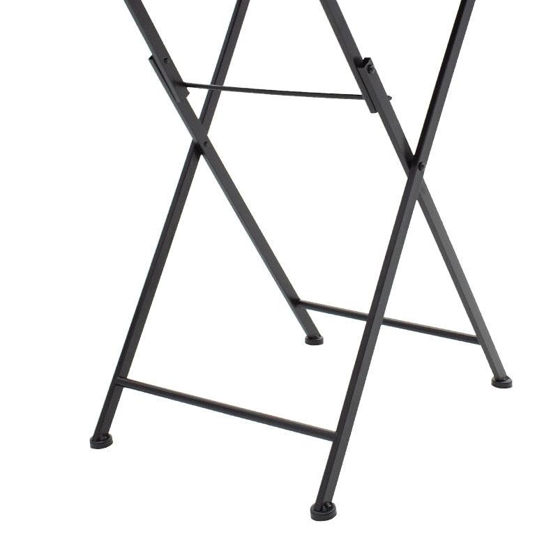 Set Masa si Scaune Gradina Walen 3 Piese Negru, Alb, 60x60x93 cm - Negru