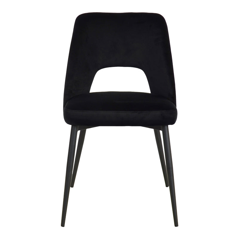 Set masa si scaune Murde Black, Metal, Negru, D100x75 cm