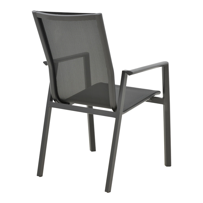Set masa si scaune Pinap-Dashiell, 5 piese, D110x74 cm - Negru