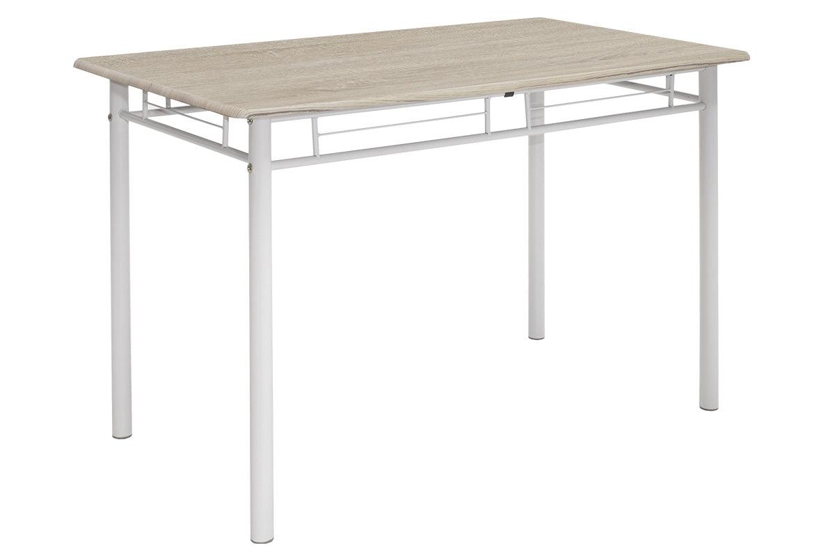 Set masa si scaune Roza, 5 piese, Nuc - Alb - Sonoma - Gri, 120x70x75 cm - Alb