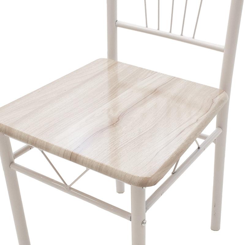 Set masa si scaune Roza, 5 piese, Nuc - Alb - Sonoma - Gri, 120x70x75 cm - Gri