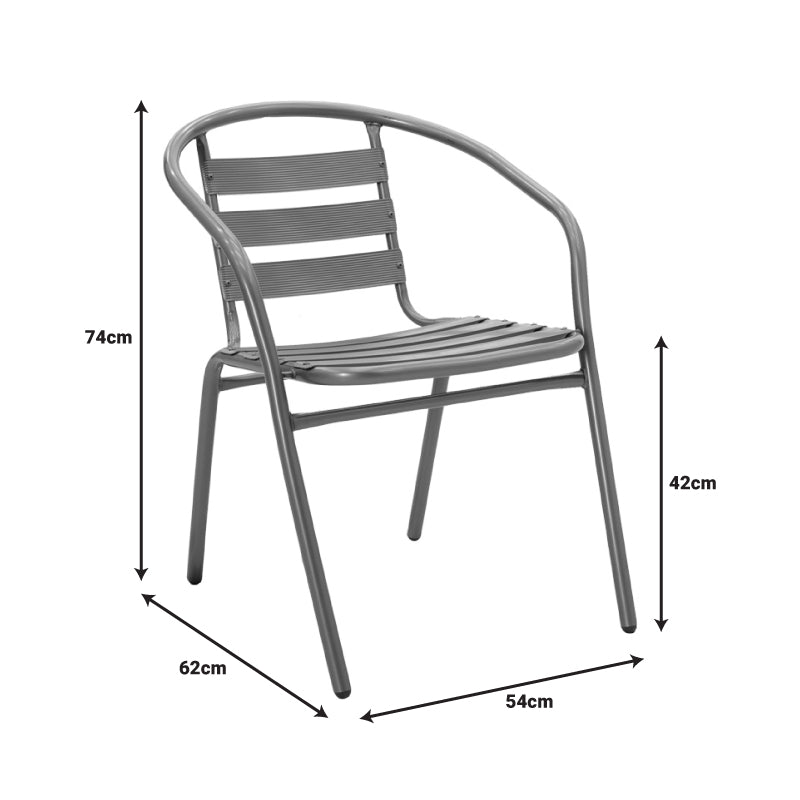 Set masă și scaune Tade-Ensure, Metal și Sticlă, Negru, 140x80x70 cm