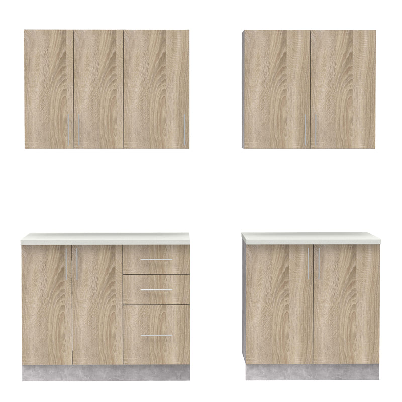 Set mobila bucatarie 4 buc Festa V, Sonoma, 160x60x85 cm