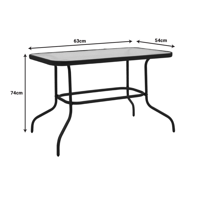 Set Mobilă de Luat Masa cu Funcție Modulară Valor-Lindaria, Metal și Sticlă, Gri, 110x60x70 cm