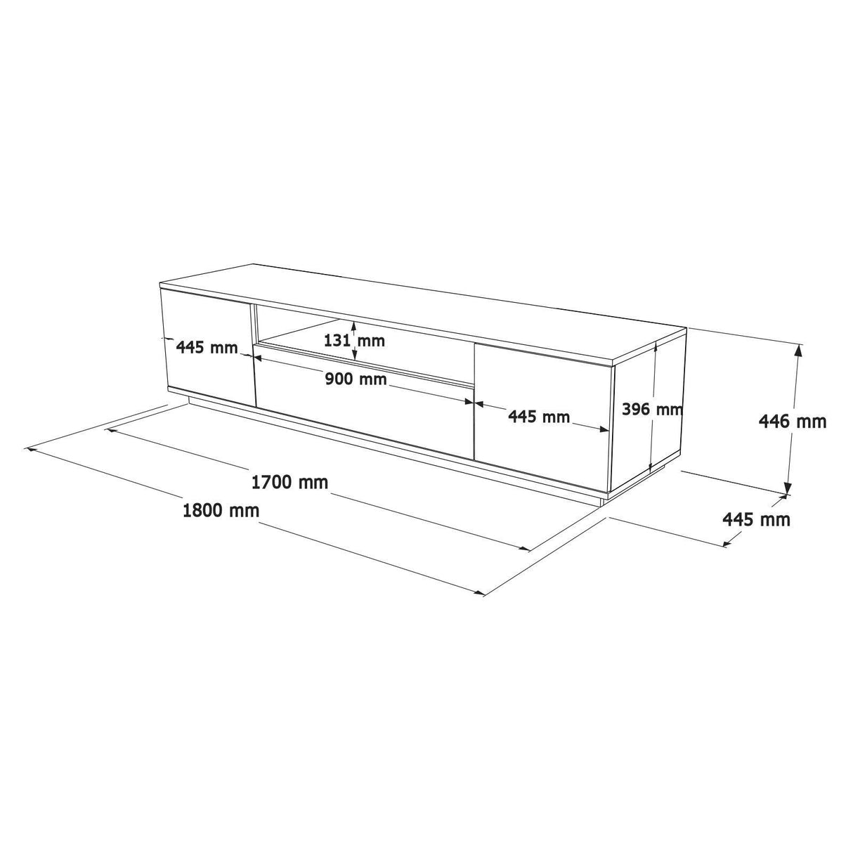 Set Mobila Sufragerie Songul, Stejar, 2 piese, Comoda Tv - Masuta de Cafea, 180x45x45 cm